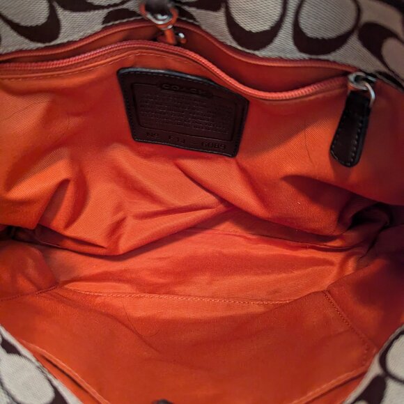 COACH F1J-6089 Jacquard Signature "C" satchel purse handbag - Picture 10 of 11